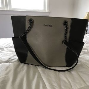 Beautiful Calvin Klein grey and black tote bag.